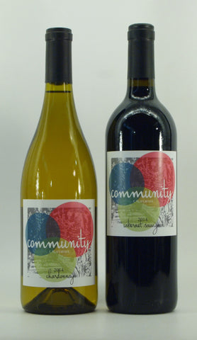Community Chardonnay and Cabernet pair